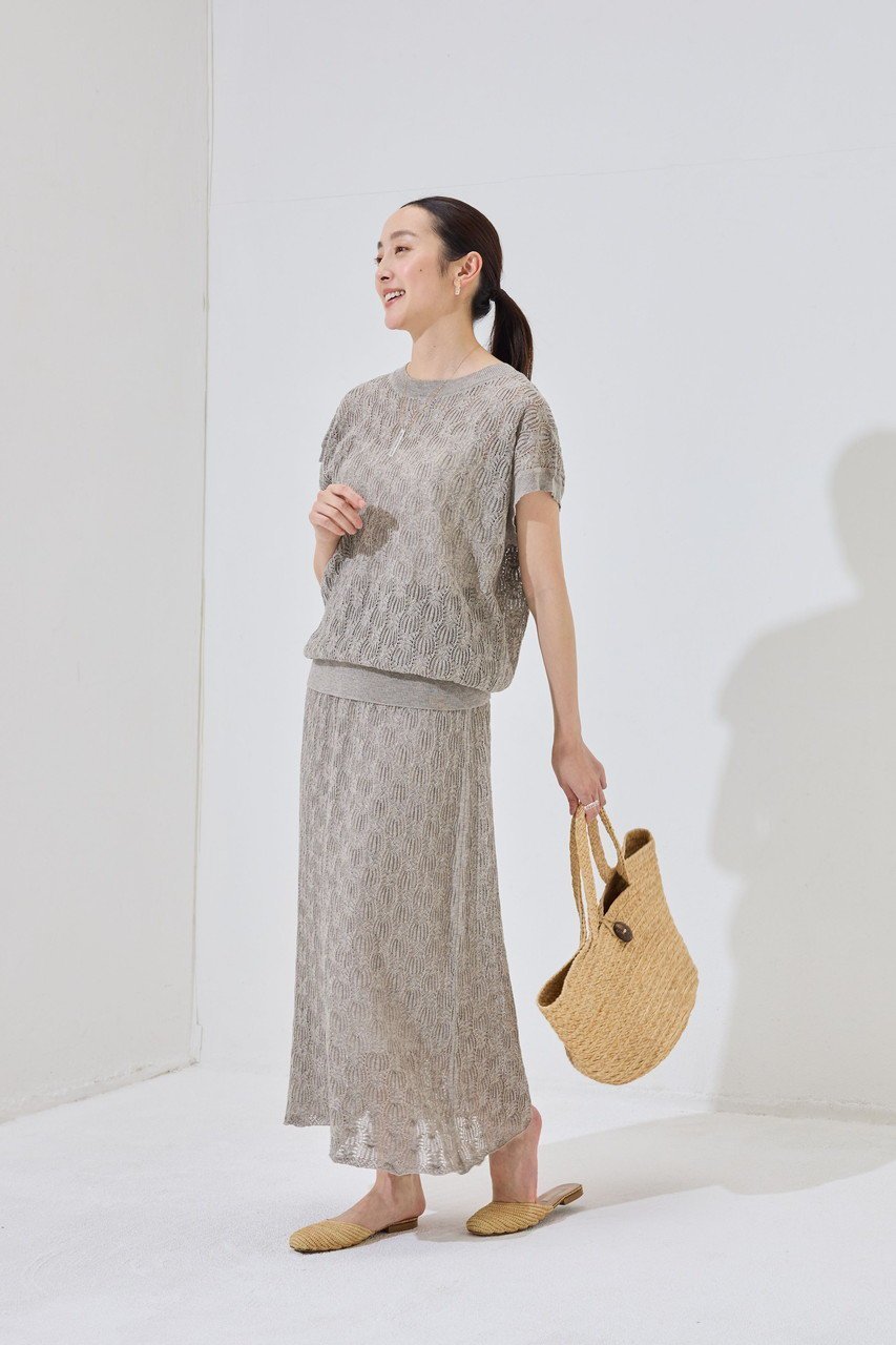 【プリスティン/PRISTINE】の爽ヤクレーシーニットスカート 人気、トレンドファッション・服の通販 founy(ファニー) ファッション Fashion レディースファッション Fashion for Women スカート Skirts レーシー Lacy, Lace-Like エレガント 上品 Elegant 夏 Summer 透かし Cut-Out, Lacework other-7|ID: prp329100004573867 ipo3291000000035340644