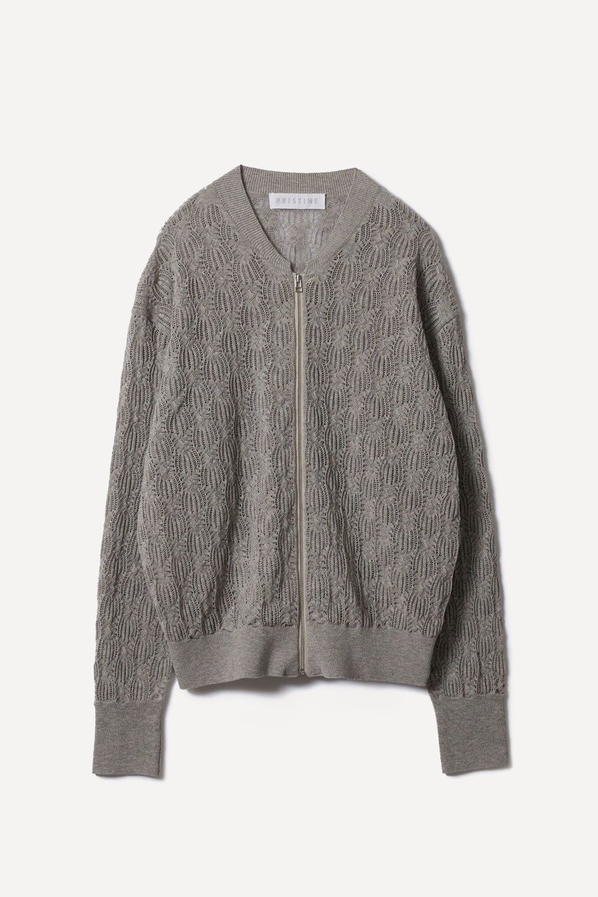 【プリスティン/PRISTINE】の爽ヤクレーシーニットブルゾン 人気、トレンドファッション・服の通販 founy(ファニー) 　ファッション　Fashion　レディースファッション　WOMEN　アウター　Coat Outerwear　ジャケット　Jackets　ブルゾン　Blouson/Jackets　ジャケット　Jacket　ブルゾン　Blouson　レーシー　Lacey　エレガント 上品　Elegant　夏　Summer　NEW・新作・新着・新入荷　New Arrivals　透かし　Watermark　 other-1|ID: prp329100004573868 ipo3291000000032375612