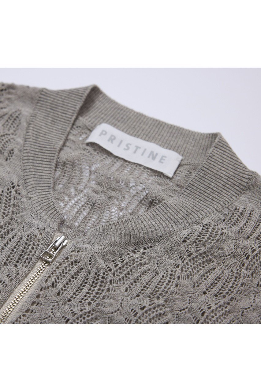 【プリスティン/PRISTINE】の爽ヤクレーシーニットブルゾン 人気、トレンドファッション・服の通販 founy(ファニー) 　ファッション　Fashion　レディースファッション　WOMEN　アウター　Coat Outerwear　ジャケット　Jackets　ブルゾン　Blouson/Jackets　ジャケット　Jacket　ブルゾン　Blouson　レーシー　Lacey　エレガント 上品　Elegant　夏　Summer　NEW・新作・新着・新入荷　New Arrivals　透かし　Watermark　other-2|ID: prp329100004573868 ipo3291000000032375614