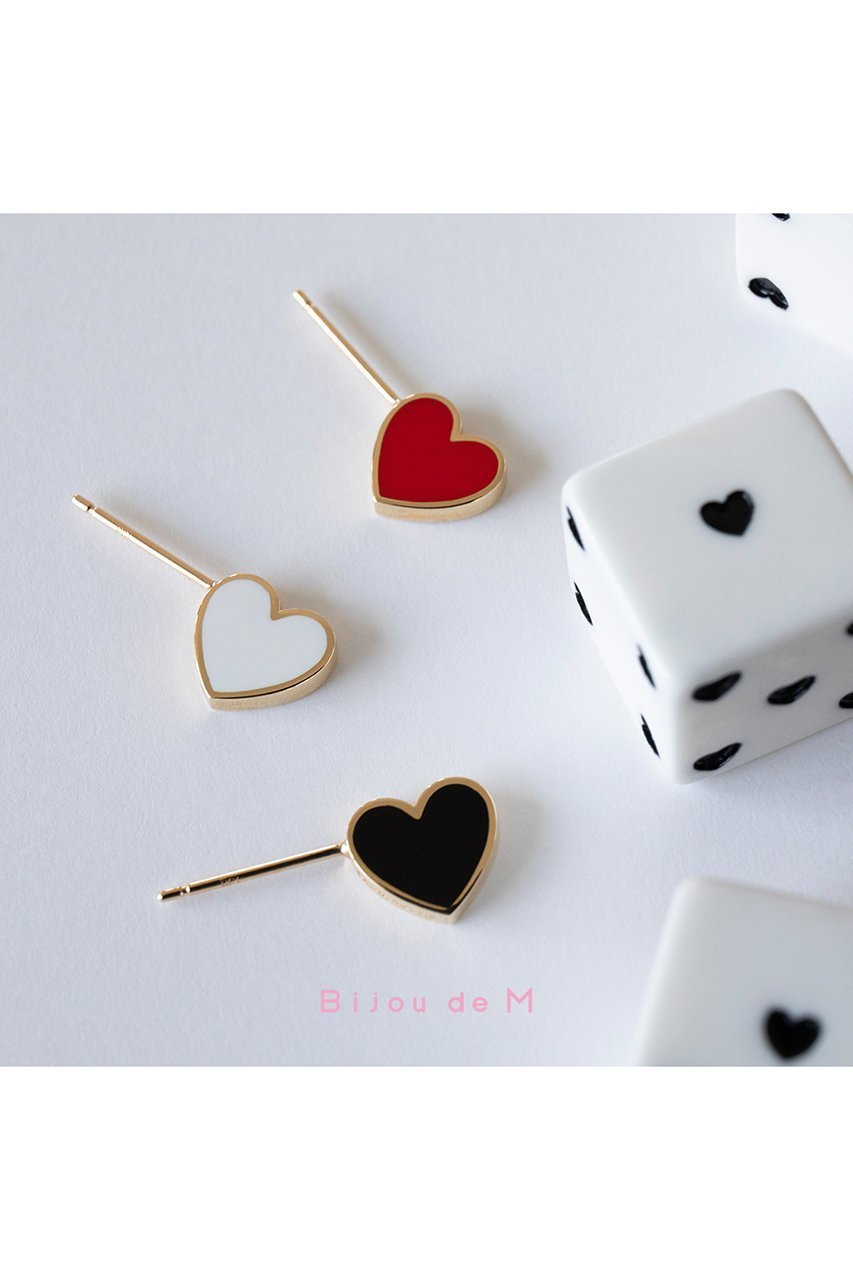 【ビジュードエム/Bijou de M】の【受注生産】リバーシブルハートピアス(片耳用) 人気、トレンドファッション・服の通販 founy(ファニー) 　ファッション　Fashion　レディースファッション　Fashion for Women　ジュエリー　Jewelry　ファッションリング　Fashion Rings　イヤリング・フープ・ドロップタイプ　Hoop, Drop & Clip Earrings　おすすめ　Recommended / Our Picks　アシンメトリー　Asymmetrical Style　イヤリング　Earrings　ダイヤモンド　Diamond, Brilliant Cut　片耳　One-Ear, Single Earring　other-6|ID: prp329100004573893 ipo3291000000035340655