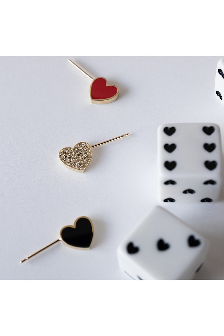 【ビジュードエム/Bijou de M】の【受注生産】リバーシブルハートピアス(片耳用) 人気、トレンドファッション・服の通販 founy(ファニー) 　ファッション　Fashion　レディースファッション　Fashion for Women　ジュエリー　Jewelry　ファッションリング　Fashion Rings　イヤリング・フープ・ドロップタイプ　Hoop, Drop & Clip Earrings　おすすめ　Recommended / Our Picks　アシンメトリー　Asymmetrical Style　イヤリング　Earrings　ダイヤモンド　Diamond, Brilliant Cut　片耳　One-Ear, Single Earring　other-7|ID: prp329100004573893 ipo3291000000035340656