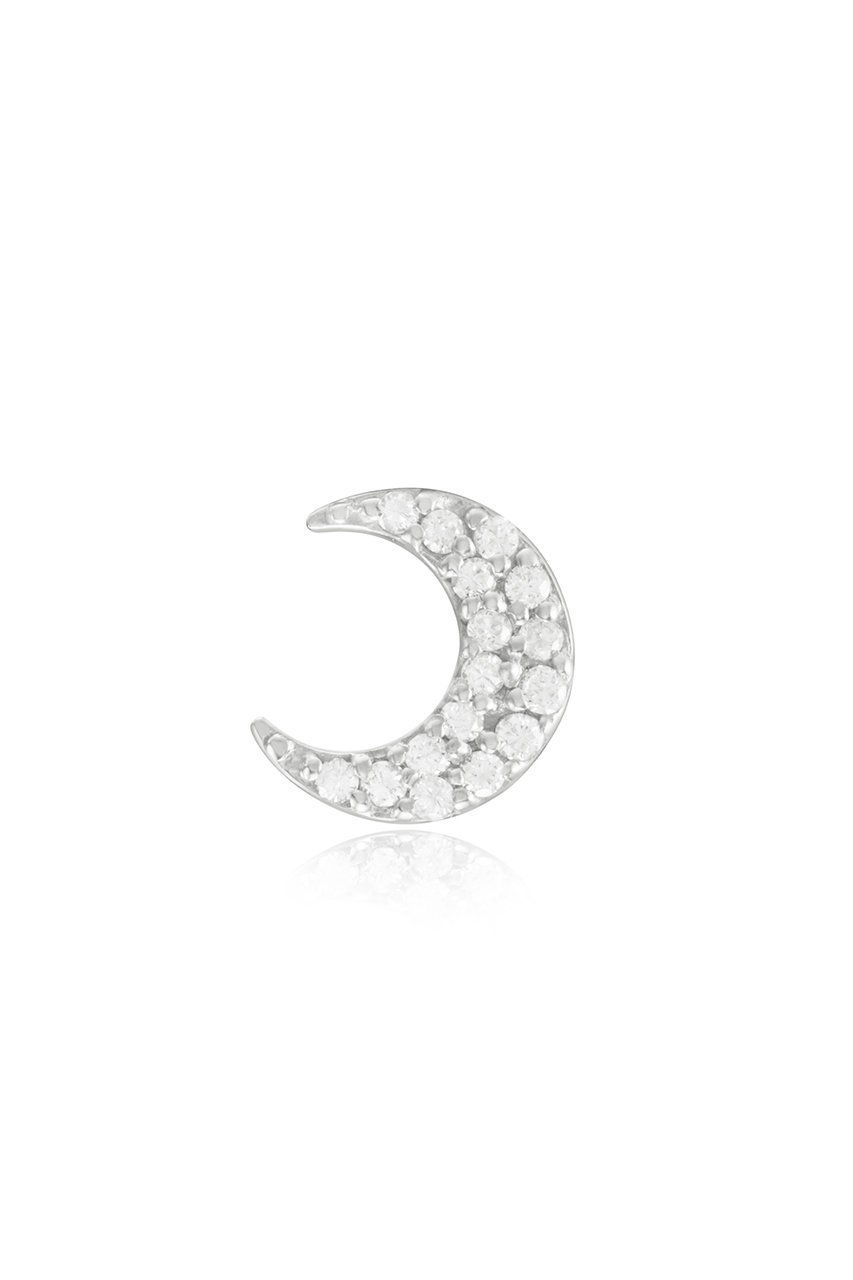 【ビジュードエム/Bijou de M】の【受注生産】プチお月さまピアス(片耳用) インテリア・キッズ・メンズ・レディースファッション・服の通販 founy(ファニー) 　ファッション　Fashion　レディースファッション　Ladies' Fashion Online　ジュエリー　Jewelry　リング　Rings　イヤリング　Earrings　おすすめ　Recommend　イヤリング　Earrings　ギフト プレゼント　Gift Present　ダイヤモンド　Diamond　モチーフ　Motif　エレガント 上品　Elegant　人気　Popularity　片耳　One Ear　ホワイトゴールド|ID: prp329100004573897 ipo3291000000032376244