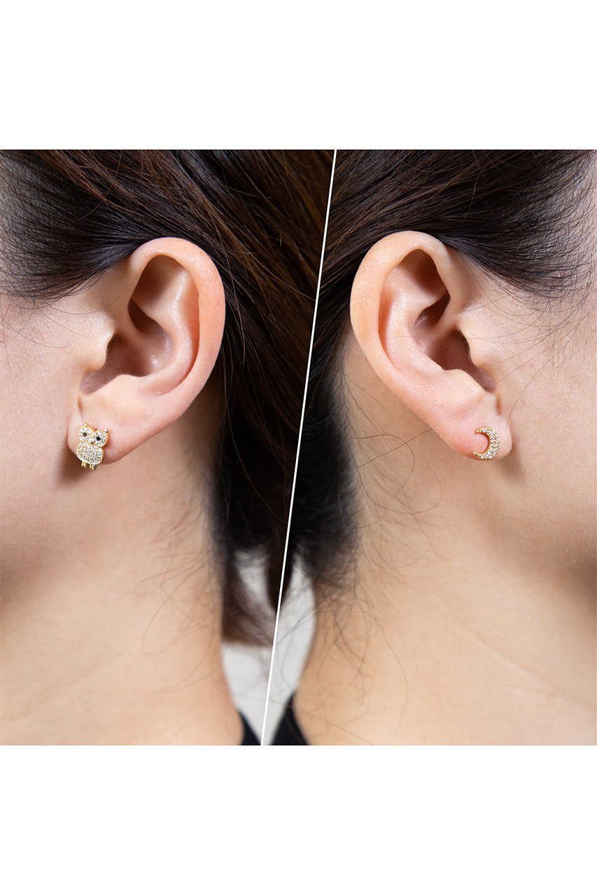 【ビジュードエム/Bijou de M】の【受注生産】プチお月さまピアス(片耳用) 人気、トレンドファッション・服の通販 founy(ファニー) 　ファッション　Fashion　レディースファッション　Ladies' Fashion Online　ジュエリー　Jewelry　リング　Rings　イヤリング　Earrings　おすすめ　Recommend　イヤリング　Earrings　ギフト プレゼント　Gift Present　ダイヤモンド　Diamond　モチーフ　Motif　エレガント 上品　Elegant　人気　Popularity　片耳　One Ear　other-2|ID: prp329100004573897 ipo3291000000032376245