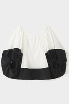 【ル フィル/LE PHIL】のSOLOTEXブロード配色ボリュームスリーブブラウス ホワイト|ID:prp329100004573899