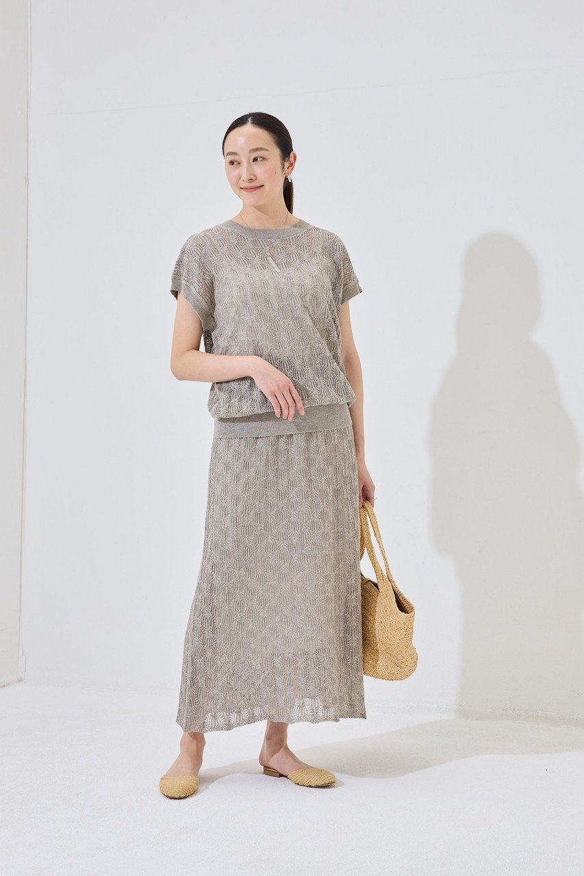 【プリスティン/PRISTINE】の爽ヤクレーシーニットベスト 人気、トレンドファッション・服の通販 founy(ファニー) 　ファッション　Fashion　レディースファッション　WOMEN　アウター　Coat Outerwear　ジャケット　Jackets　ジャケット　Jacket　ドロップ　Drop　ベスト　Vest　レーシー　Lacey　エレガント 上品　Elegant　夏　Summer　NEW・新作・新着・新入荷　New Arrivals　透かし　Watermark　other-6|ID: prp329100004573919 ipo3291000000032376423