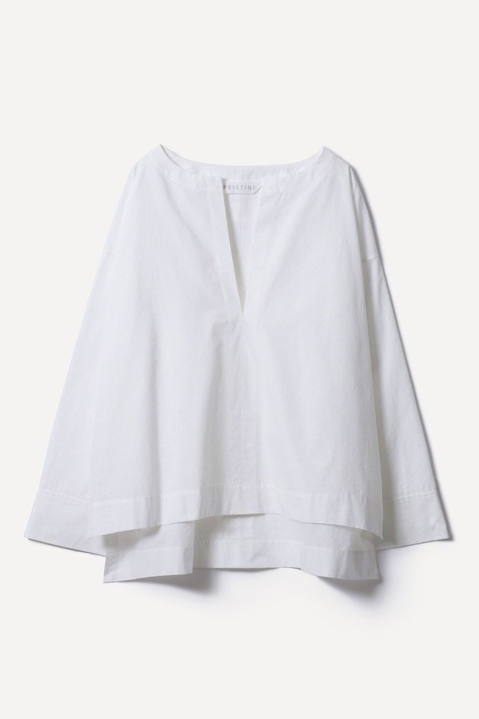 【プリスティン/PRISTINE】のポプリンノーカラーシャツ インテリア・キッズ・メンズ・レディースファッション・服の通販 founy(ファニー) https://founy.com/ ファッション Fashion レディースファッション Fashion for Women トップス・カットソー Cut & Sew Tops シャツ・ブラウス・オフィスカジュアル Elegant Blouses & Button-Ups ロングTシャツ・Tシャツ Longline T-Shirts & Tees カットソー・ベーシックTシャツ Cut-and-Sewn Tops / Stretch Tees & Basics スリット Slit, Slit Detail スリーブ Sleeve, Long Sleeve / Short Sleeve フロント Front, Front Design リラックス Relax, Relaxed Fit ロング Long, Long-Length 人気 Popular, Best Seller 夏 Summer 春 Spring S/S・春夏 SS, Spring/Summer, Warm Season |ID: prp329100004573922 ipo3291000000032376445