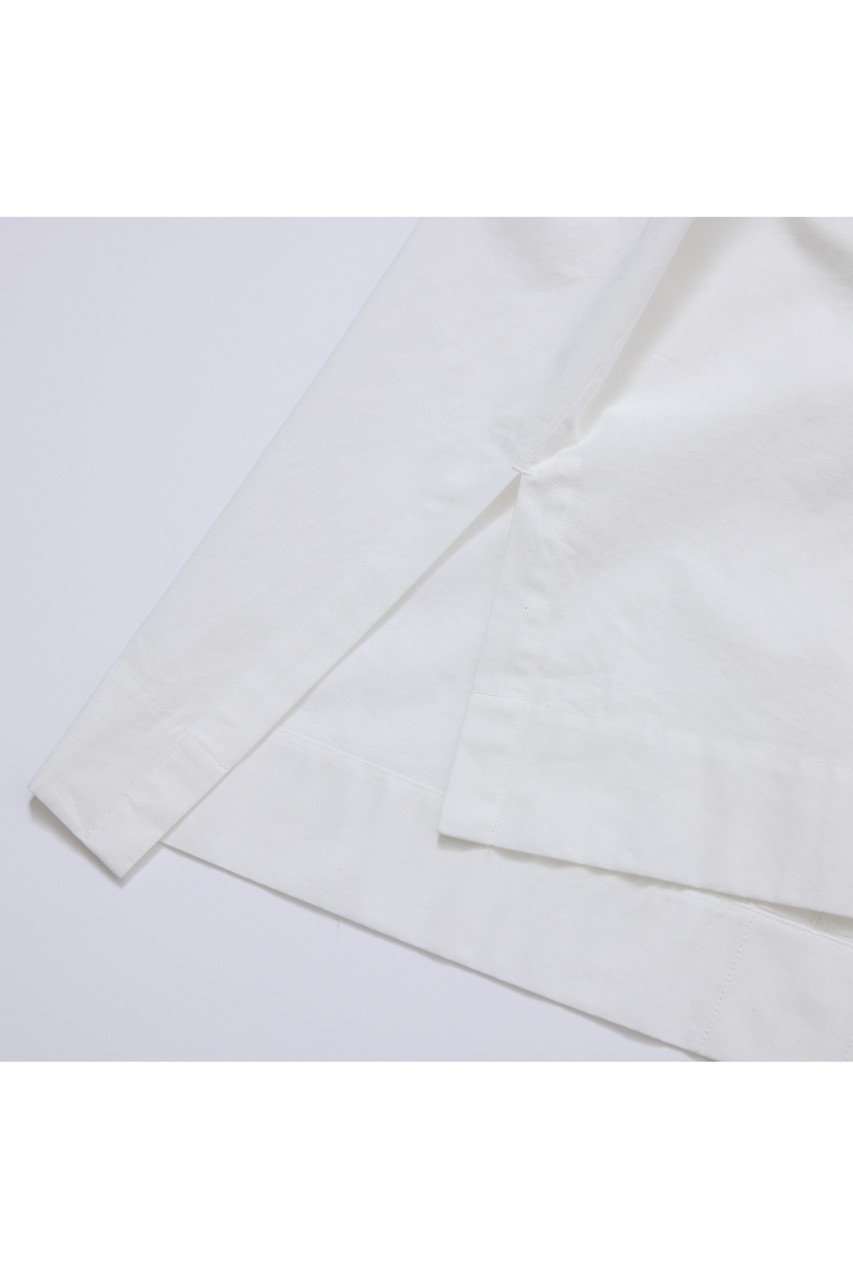 【プリスティン/PRISTINE】のポプリンノーカラーシャツ 人気、トレンドファッション・服の通販 founy(ファニー) 　ファッション　Fashion　レディースファッション　WOMEN　トップス・カットソー　Tops/Tshirt　シャツ/ブラウス　Shirts/Blouses　ロング / Tシャツ　T-Shirts　カットソー　Cut and Sewn　スリット　Slit　スリーブ　Sleeve　フロント　Front　リラックス　Relax　ロング　Long　人気　Popularity　夏　Summer　NEW・新作・新着・新入荷　New Arrivals　春　Spring　S/S・春夏　Ss・Spring/Summer　other-3|ID: prp329100004573922 ipo3291000000032376448