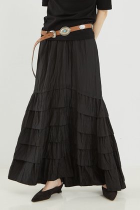 【ザ ストア バイ シー/THE STORE by C】 フリルスカート人気、トレンドファッション・服の通販 founy(ファニー) ファッション Fashion レディースファッション Fashion for Women スカート Skirts ロングスカート Long Skirts / Maxi & Midi Skirts ギャザー Gathered, Ruffled シルク Silk, 100% Silk シンプル Simple, Minimal フリル Frill, Ruffle ロング Long, Long-Length ワッシャー Washer, Crinkled Finish 夏 Summer |ID:prp329100004573926