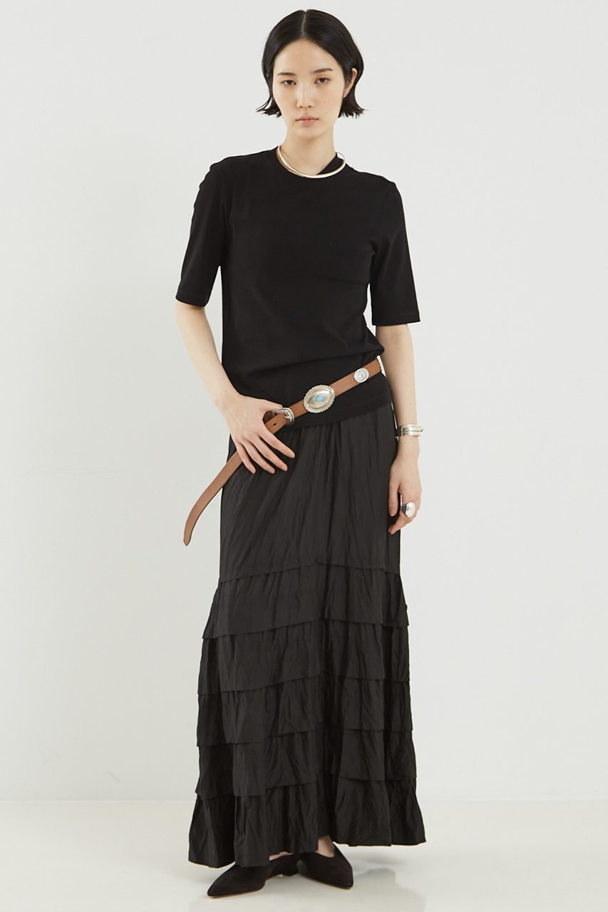 【ザ ストア バイ シー/THE STORE by C】のフリルスカート 人気、トレンドファッション・服の通販 founy(ファニー) 　ファッション　Fashion　レディースファッション　Fashion for Women　スカート　Skirts　ロングスカート　Long Skirts / Maxi & Midi Skirts　ギャザー　Gathered, Ruffled　シルク　Silk, 100% Silk　シンプル　Simple, Minimal　フリル　Frill, Ruffle　ロング　Long, Long-Length　ワッシャー　Washer, Crinkled Finish　夏　Summer　other-2|ID: prp329100004573926 ipo3291000000036201170