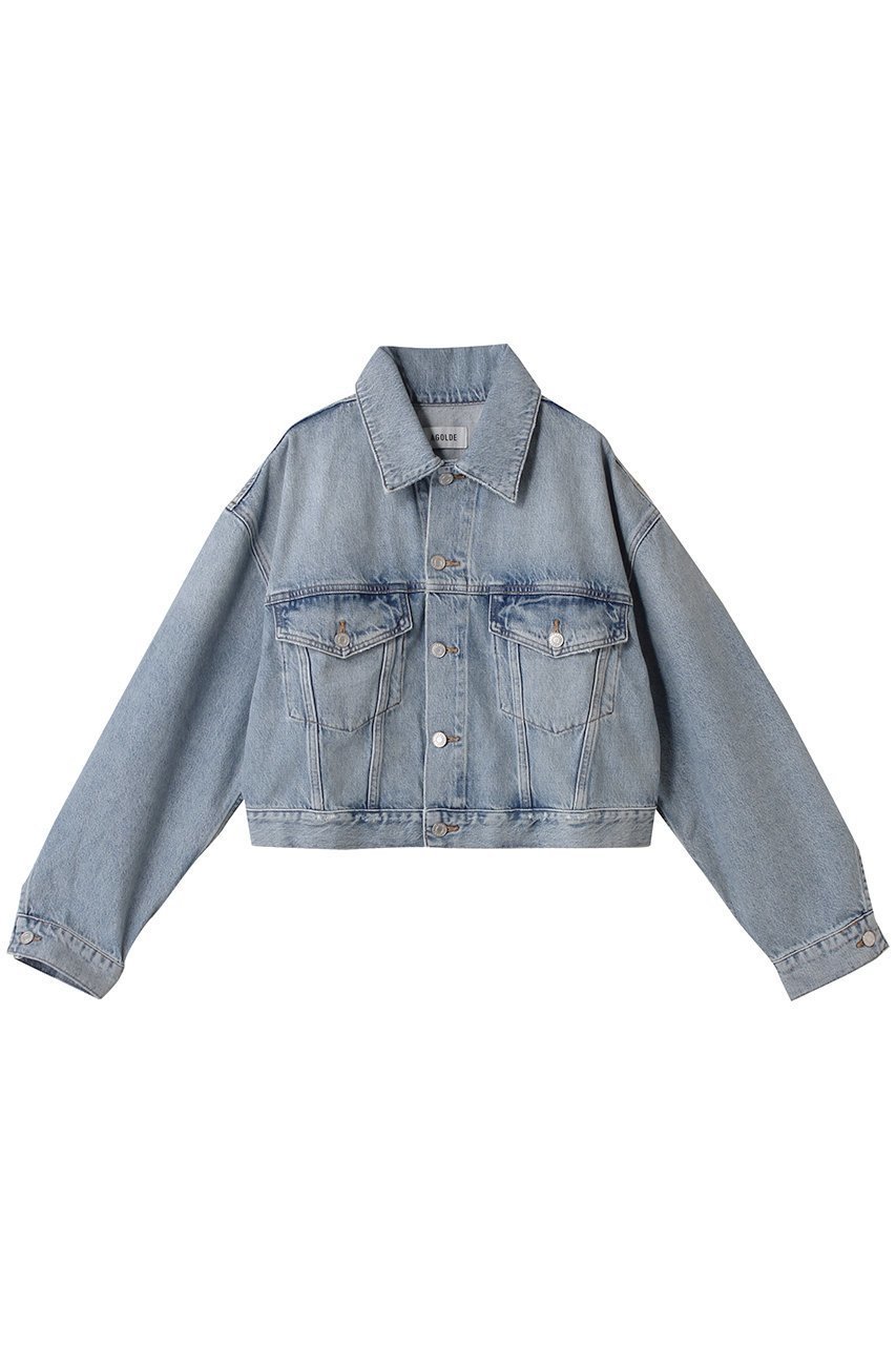 【シチズンズ オブ ヒューマニティー/CITIZENS OF HUMANITY】の【AGOLDE】PALMER デニムジャケット 人気、トレンドファッション・服の通販 founy(ファニー) 　ファッション　Fashion　レディースファッション　Fashion for Women　アウター　Coat / Outerwear Collection　レディースジャケット・軽アウター　Jackets　デニムジャケット / カジュアルアウター　Denim Jackets　ショート　Short, Short Length　ジャケット　Jacket, Outerwear　デニム　Denim, Jeans Material　バランス　Balance, Style Balance　フェミニン　Feminine, Girly　 other-1|ID: prp329100004574844 ipo3291000000035557584