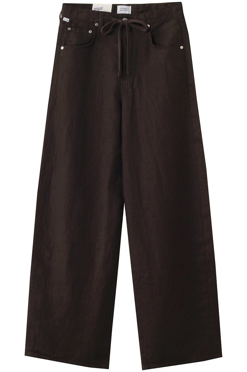 【シチズンズ オブ ヒューマニティー/CITIZENS OF HUMANITY】のBRYNN ドローストリングリネンパンツ インテリア・キッズ・メンズ・レディースファッション・服の通販 founy(ファニー) ファッション Fashion レディースファッション Fashion for Women パンツ Pants & Trousers おすすめ Recommended / Our Picks スウェット / スエット Sweatshirt, Sweatwear ストレート Straight, Straight Cut ドローストリング Drawstring, Pull Cord リネン Linen, Linen Fabric レース Lace, Lace Fabric ワイド Wide, Wide Fit 新作・新入荷 New Arrivals / New In CHOCOLATE|ID: prp329100004574845 ipo3291000000036846071