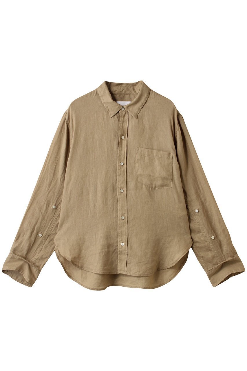 【シチズンズ オブ ヒューマニティー/CITIZENS OF HUMANITY】のKAYLA shrunken リネンシャツ インテリア・キッズ・メンズ・レディースファッション・服の通販 founy(ファニー) 　ファッション　Fashion　レディースファッション　Fashion for Women　トップス・カットソー　Cut & Sew Tops　シャツ・ブラウス・オフィスカジュアル　Elegant Blouses & Button-Ups　スリーブ　Sleeve, Long Sleeve / Short Sleeve　リネン　Linen, Linen Fabric　ロング　Long, Long-Length　羽織　Haori, Light Jacket　GOBI|ID: prp329100004574846 ipo3291000000036178823