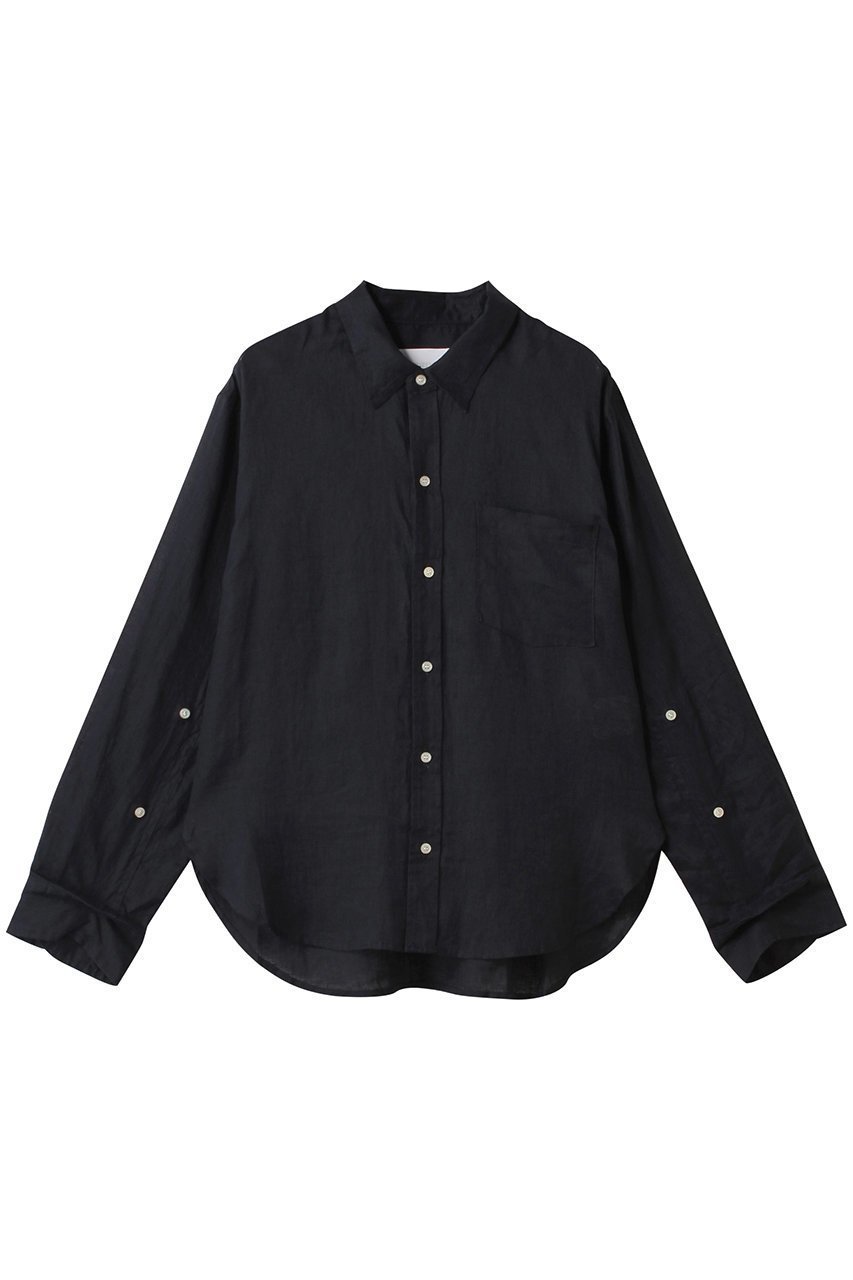 【シチズンズ オブ ヒューマニティー/CITIZENS OF HUMANITY】のKAYLA shrunken リネンシャツ インテリア・キッズ・メンズ・レディースファッション・服の通販 founy(ファニー) 　ファッション　Fashion　レディースファッション　Fashion for Women　トップス・カットソー　Cut & Sew Tops　シャツ・ブラウス・オフィスカジュアル　Elegant Blouses & Button-Ups　スリーブ　Sleeve, Long Sleeve / Short Sleeve　リネン　Linen, Linen Fabric　ロング　Long, Long-Length　羽織　Haori, Light Jacket　TRUE NAVY|ID: prp329100004574846 ipo3291000000036178825