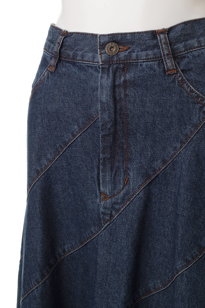 【ミュベール/MUVEIL】のリボンバイアスデニムスカート 人気、トレンドファッション・服の通販 founy(ファニー) 　ファッション　Fashion　レディースファッション　WOMEN　スカート　Skirt　デニムスカート　Denim Skirts　2025年　2025　クロップド　Cropped　デニム　Denim　フレア　Flare　ポケット　Pocket　リボン　Ribbon　A/W・秋冬　Aw・Autumn/Winter・Fw・Fall-Winter　other-5|ID: prp329100004574850 ipo3291000000032387316