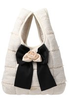 【ミュベール/MUVEIL】のローズコサージュバッグ 人気、トレンドファッション・服の通販 founy(ファニー) ファッション Fashion レディースファッション Fashion for Women バッグ Bags フォルム Silhouette, Form ポケット Pocket, Pocket Detail リップ Lip, Lip Motif リボン Ribbon, Bow A/W・秋冬 Autumn/Winter thumbnail ホワイト|ID: prp329100004574852 ipo3291000000035102558