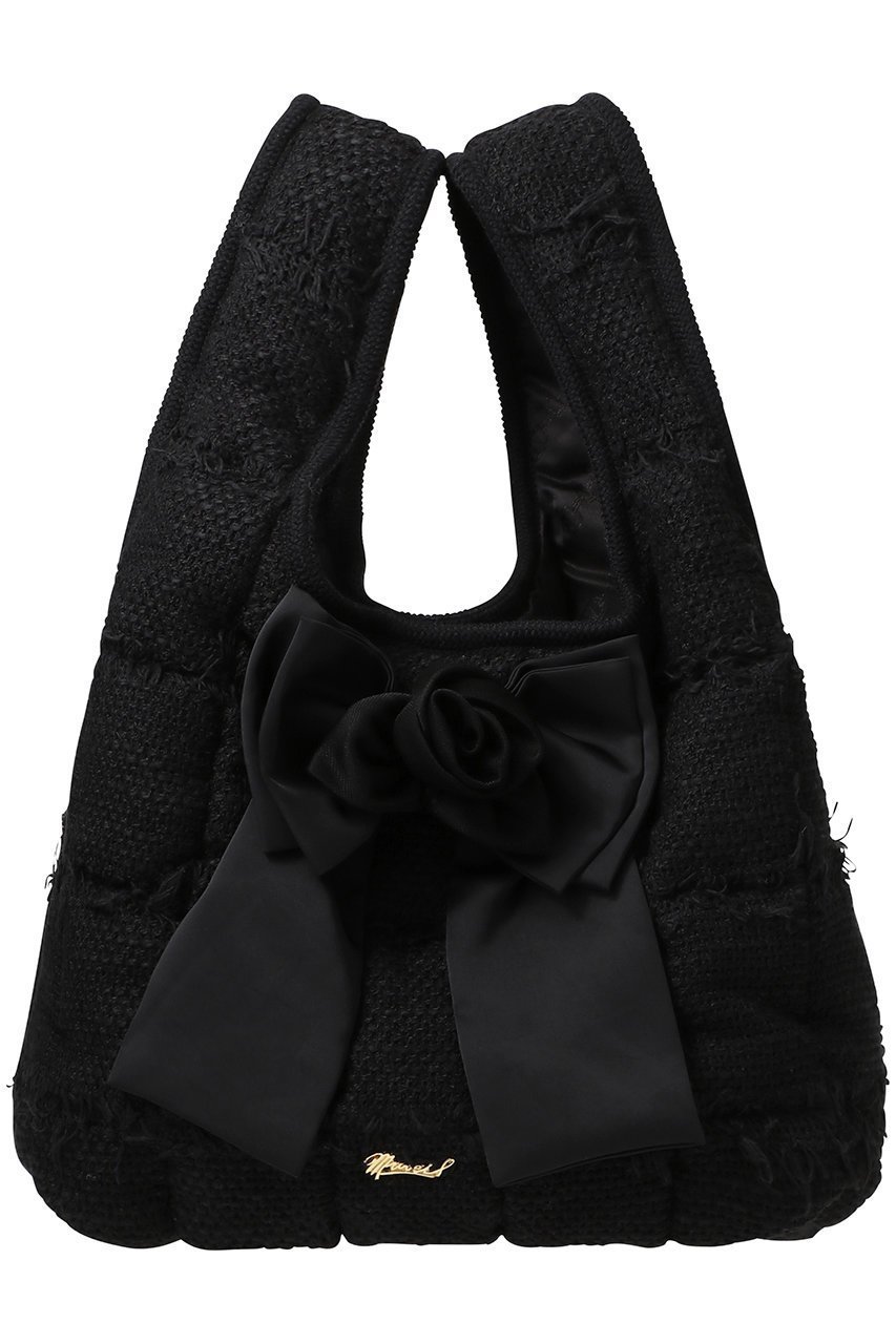 【ミュベール/MUVEIL】のローズコサージュバッグ インテリア・キッズ・メンズ・レディースファッション・服の通販 founy(ファニー) ファッション Fashion レディースファッション Fashion for Women バッグ Bags フォルム Silhouette, Form ポケット Pocket, Pocket Detail リップ Lip, Lip Motif リボン Ribbon, Bow A/W・秋冬 Autumn/Winter ブラック|ID: prp329100004574852 ipo3291000000035102559