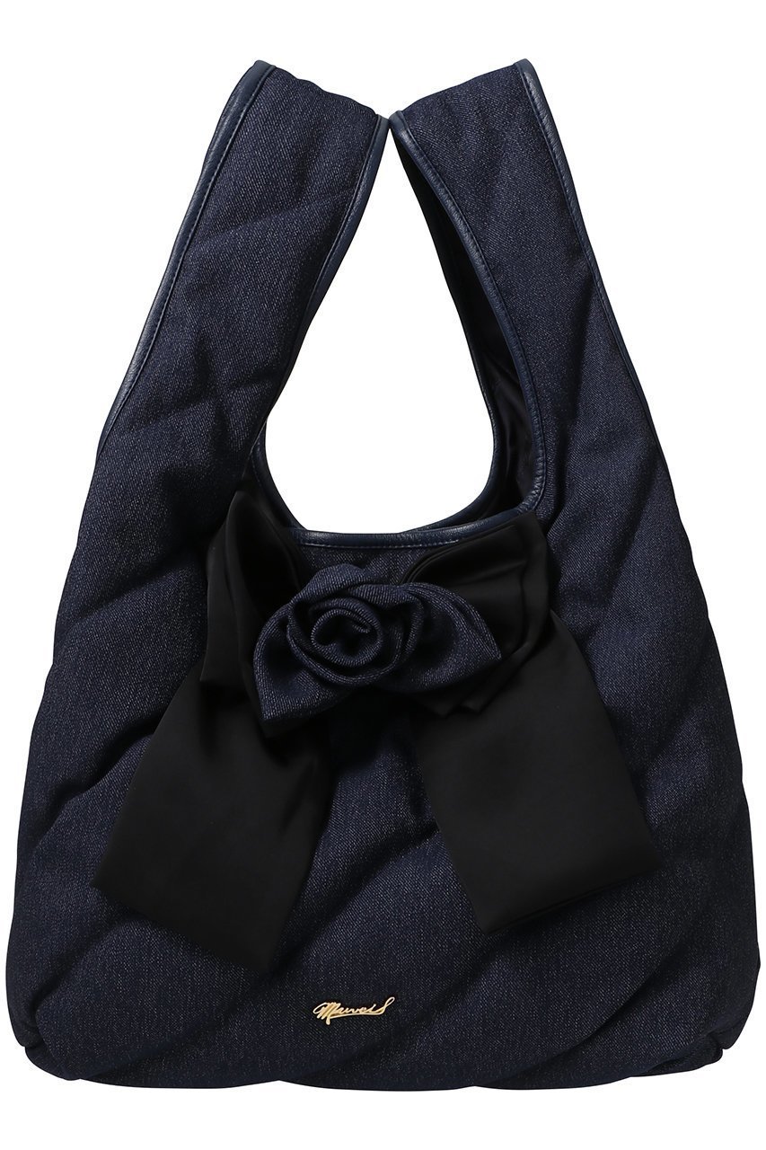 【ミュベール/MUVEIL】のローズコサージュバッグ インテリア・キッズ・メンズ・レディースファッション・服の通販 founy(ファニー) 　ファッション　Fashion　レディースファッション　Fashion for Women　バッグ　Bags　フォルム　Silhouette, Form　ポケット　Pocket, Pocket Detail　リップ　Lip, Lip Motif　リボン　Ribbon, Bow　A/W・秋冬　Autumn/Winter　インディゴ|ID: prp329100004574852 ipo3291000000036024553