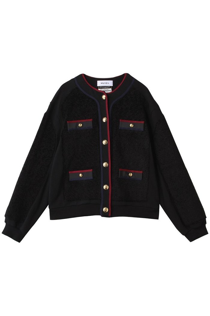 【ミュベール/MUVEIL】の裏毛ボアブルゾン インテリア・キッズ・メンズ・レディースファッション・服の通販 founy(ファニー) https://founy.com/ ファッション Fashion レディースファッション Fashion for Women アウター Coat / Outerwear Collection レディースジャケット・軽アウター Jackets ブルゾンジャケット・スポーティアウター Blouson Jackets 2025年 2025 2025-2026秋冬・A/W Autumn/Winter 2025–26 AW25–26 クラシカル Classical, Vintage-Inspired クラシック Classic, Timeless Style ジャケット Jacket, Outerwear パイピング Piping, Trim Design ブルゾン Blouson, Bomber Jacket A/W・秋冬 Autumn/Winter |ID: prp329100004575709 ipo3291000000032398859
