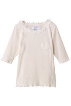 【ミュベール/MUVEIL】のフラワーレース付きハートパッチTシャツ ホワイト|ID: prp329100004575710 ipo3291000000036201183