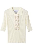 【ミュベール/MUVEIL】のリボン付きポロプルオーバー 人気、トレンドファッション・服の通販 founy(ファニー) ファッション Fashion レディースファッション WOMEN トップス・カットソー Tops/Tshirt ニット Knit Tops プルオーバー Pullover 2025年 2025 コンパクト Compact サテン Satin ハンド Hand フロント Front ボトム Bottom リボン Ribbon ワイドリブ Wide Rib A/W・秋冬 Aw・Autumn/Winter・Fw・Fall-Winter |ID:prp329100004575712