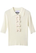 【ミュベール/MUVEIL】のリボン付きポロプルオーバー 人気、トレンドファッション・服の通販 founy(ファニー) ファッション Fashion レディースファッション Fashion for Women トップス・カットソー Cut & Sew Tops ニット Knit Tops & Sweaters カジュアルプルオーバー・ニットトップス Pullovers & Knit Tops / Casual Pullovers コンパクト Compact, Small Size サテン Satin, Glossy Fabric ハンド Hand, Handmade フロント Front, Front Design ボトム Bottoms, Lower Wear リボン Ribbon, Bow ワイドリブ Wide Rib, Wide Ribbed Knit thumbnail ホワイト|ID: prp329100004575712 ipo3291000000035340784