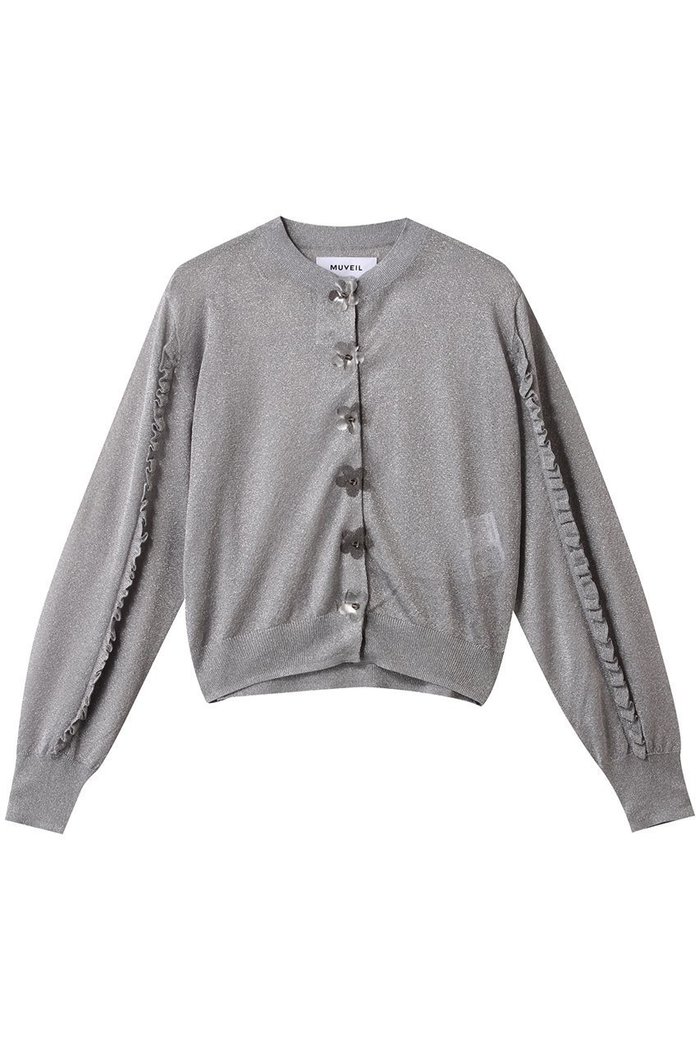 【ミュベール/MUVEIL】のフラワーボタンシースルーカーディガン インテリア・キッズ・メンズ・レディースファッション・服の通販 founy(ファニー) https://founy.com/ ファッション Fashion レディースファッション Fashion for Women トップス・カットソー Cut & Sew Tops ニット Knit Tops & Sweaters カーディガン・羽織り Layered Style Cardigans 2025年 2025 2025-2026秋冬・A/W Autumn/Winter 2025–26 AW25–26 カーディガン Cardigan, Knitwear コンパクト Compact, Small Size トレンド Trend, Trending Now フェミニン Feminine, Girly ボトム Bottoms, Lower Wear A/W・秋冬 Autumn/Winter 羽織 Haori, Light Jacket |ID: prp329100004575713 ipo3291000000032398892