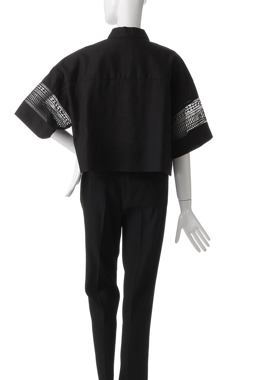 【ハー/HER.】のレースコンビショートシャツ 人気、トレンドファッション・服の通販 founy(ファニー) 　ファッション　Fashion　レディースファッション　Fashion for Women　トップス・カットソー　Cut & Sew Tops　シャツ・ブラウス・オフィスカジュアル　Elegant Blouses & Button-Ups　ショート　Short, Short Length　スリーブ　Sleeve, Long Sleeve / Short Sleeve　リネン　Linen, Linen Fabric　レース　Lace, Lace Fabric　ワイド　Wide, Wide Fit　other-4|ID: prp329100004575717 ipo3291000000036201205