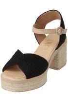 【エスメラルダ/Esmeralda】の【GAIMO】ラフィアクロスサンダル/MARIEVA ブラック|ID: prp329100004575719 ipo3291000000035058941