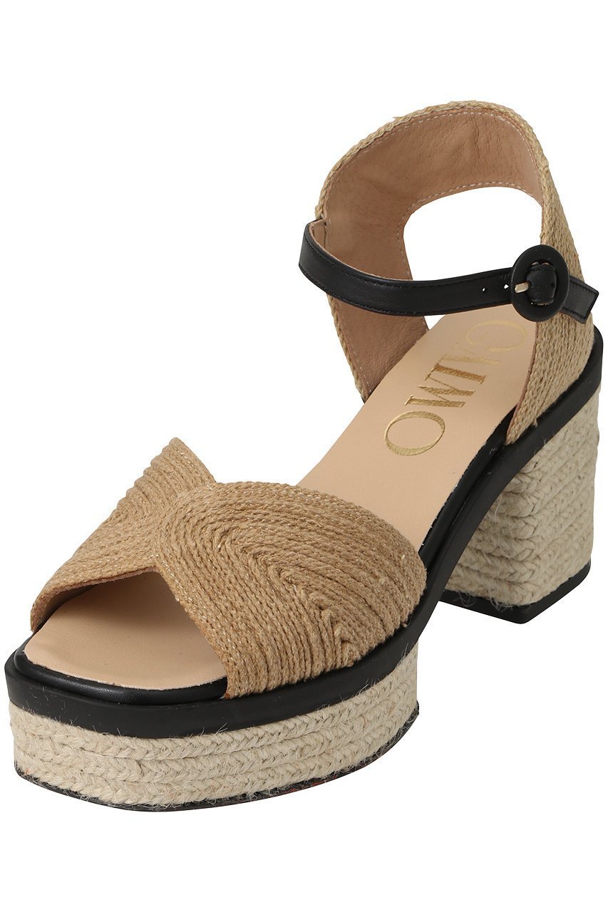 【エスメラルダ/Esmeralda】の【GAIMO】ラフィアクロスサンダル/MARIEVA インテリア・キッズ・メンズ・レディースファッション・服の通販 founy(ファニー) 　ファッション　Fashion　レディースファッション　Fashion for Women　サンダル　Sandals, Summer Shoes　フォルム　Silhouette, Form　ラフィア　Raffia, Natural Straw　リゾート　Resort, Vacation Style　ベージュ|ID: prp329100004575719 ipo3291000000035058942