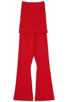 【ル フィル/LE PHIL】のリブニットスカートパンツ レッド|ID: prp329100004576596 ipo3291000000035661929