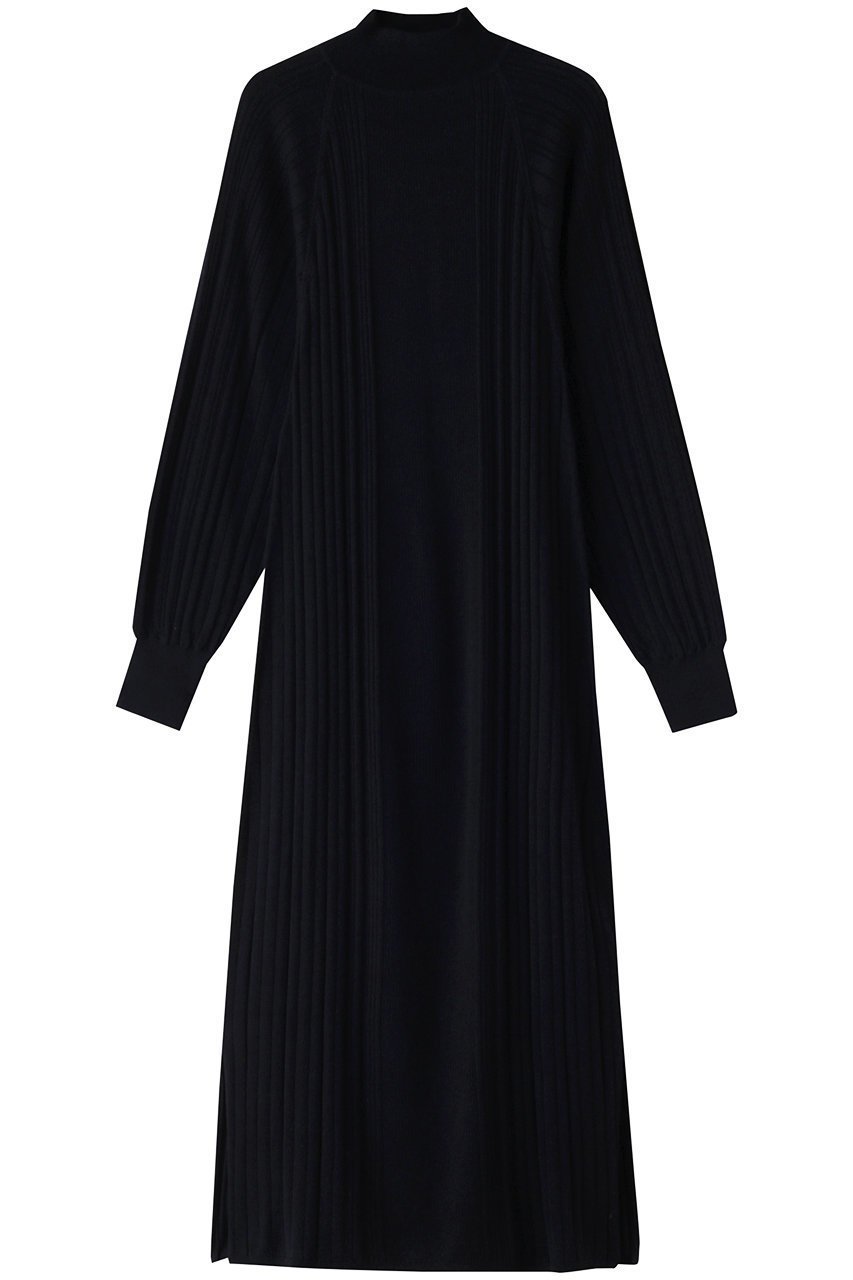 【ネテネ/NETENE】のFIKAランダムリブニットワンピース インテリア・キッズ・メンズ・レディースファッション・服の通販 founy(ファニー) 　ファッション　Fashion　レディースファッション　WOMEN　ワンピース　Dress　ニットワンピース　Knit Dresses　チュニック　Tunic　チュニック　Tunic　トレンド　Trend　ハイネック　High Neck　ロング　Long　再入荷　Restock/Back In Stock/Re Arrival　旅行　Travel　ディープシー|ID: prp329100004576597 ipo3291000000032412307