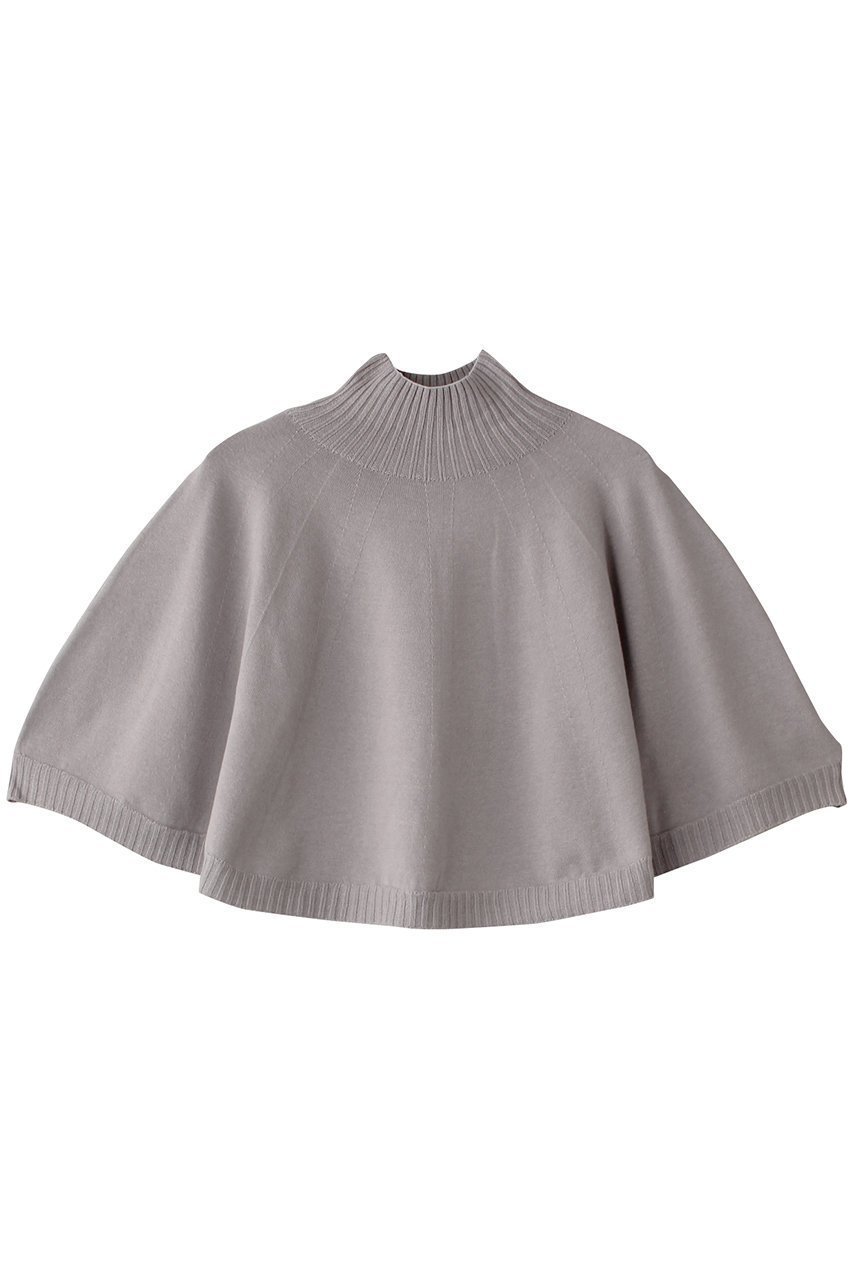 【ネテネ/NETENE】のコンフィニットポンチョ インテリア・キッズ・メンズ・レディースファッション・服の通販 founy(ファニー) 　ファッション　Fashion　レディースファッション　WOMEN　トップス・カットソー　Tops/Tshirt　ニット　Knit Tops　プルオーバー　Pullover　ショート　Short　ハイネック　High Neck　ポンチョ　Poncho　ミストグレー|ID: prp329100004576606 ipo3291000000032412397