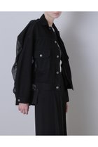 【ヒューエルミュージアム/hueLe Museum】の【STUMBLY】Denim Orgadany Combi Jacket ブラック|ID:prp329100004576612
