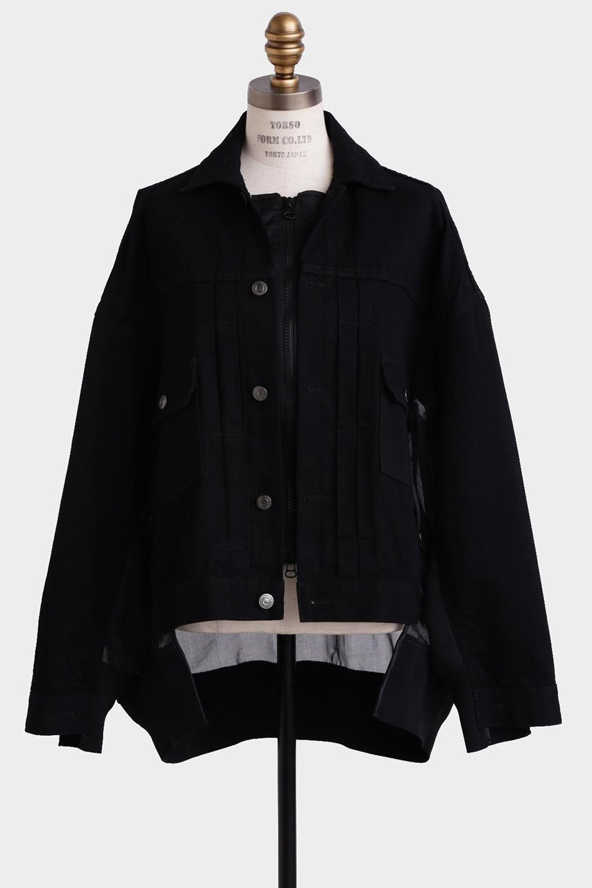 【ヒューエルミュージアム/hueLe Museum】の【STUMBLY】Denim Orgadany Combi Jacket 人気、トレンドファッション・服の通販 founy(ファニー) 　ファッション　Fashion　レディースファッション　WOMEN　アウター　Coat Outerwear　ジャケット　Jackets　オーガンジー　Organdy　ジャケット　Jacket　デニム　Denim　ドッキング　Docking　バランス　Balance　ブルゾン　Blouson　リメイク　Remake　人気　Popularity　今季　This Season　定番　Standard　NEW・新作・新着・新入荷　New Arrivals　other-2|ID: prp329100004576612 ipo3291000000032412453