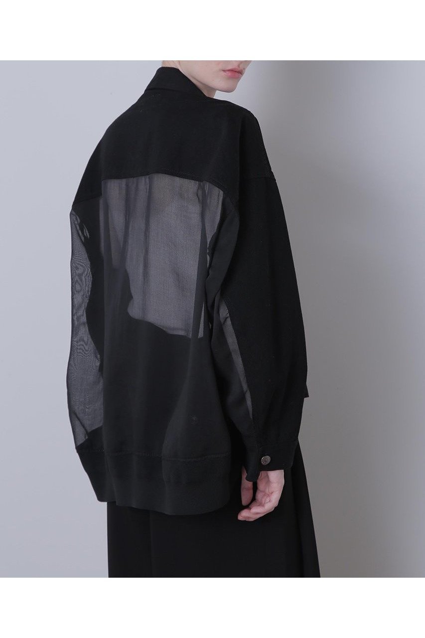 【ヒューエルミュージアム/hueLe Museum】の【STUMBLY】Denim Orgadany Combi Jacket 人気、トレンドファッション・服の通販 founy(ファニー) 　ファッション　Fashion　レディースファッション　WOMEN　アウター　Coat Outerwear　ジャケット　Jackets　オーガンジー　Organdy　ジャケット　Jacket　デニム　Denim　ドッキング　Docking　バランス　Balance　ブルゾン　Blouson　リメイク　Remake　人気　Popularity　今季　This Season　定番　Standard　NEW・新作・新着・新入荷　New Arrivals　other-4|ID: prp329100004576612 ipo3291000000032412455