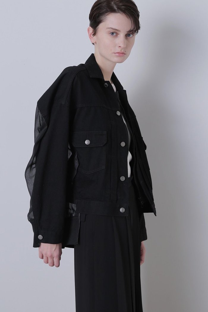 【ヒューエルミュージアム/hueLe Museum】の【STUMBLY】Denim Orgadany Combi Jacket インテリア・キッズ・メンズ・レディースファッション・服の通販 founy(ファウニー) https://founy.com/ ファッション Fashion レディースファッション Fashion for Women アウター Coat / Outerwear Collection レディースジャケット・軽アウター Jackets オーガンジー Organza Fabric ジャケット Jacket, Outerwear デニム Denim, Jeans Material ドッキング Docking, Mixed Material バランス Balance, Style Balance ブルゾン Blouson, Bomber Jacket リメイク Remake, Reconstructed 人気 Popular, Best Seller 今季 This Season, Current Season 定番 Standard, Basic Item |ID: prp329100004576612 ipo3291000000032812099