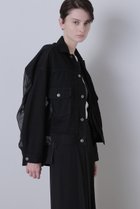 【ヒューエルミュージアム/hueLe Museum】の【STUMBLY】Denim Orgadany Combi Jacket ブラック|ID:prp329100004576612