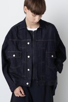 【ヒューエルミュージアム/hueLe Museum】の【STUMBLY】Denim Orgadany Combi Jacket ネイビー|ID:prp329100004576612