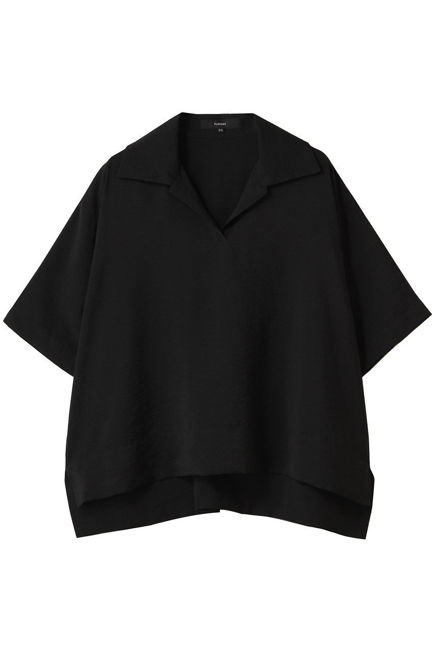 【フローレント/FLORENT】のオープンカラー ブラウス 人気、トレンドファッション・服の通販 founy(ファニー) 　ファッション　Fashion　レディースファッション　Fashion for Women　トップス・カットソー　Cut & Sew Tops　シャツ・ブラウス・オフィスカジュアル　Elegant Blouses & Button-Ups　ショート　Short, Short Length　スリーブ　Sleeve, Long Sleeve / Short Sleeve　センター　Center, Center Line　タンブラー　Tumbler, Travel Mug　ワイド　Wide, Wide Fit　エレガント 上品　Elegant　 other-1|ID: prp329100004576620 ipo3291000000036080951