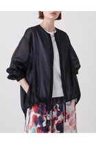 【ヒューエルミュージアム/hueLe Museum】の【hLM】シアーオーガンジーシャツジャケット ネイビー|ID:prp329100004576625