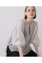 【ヒューエルミュージアム/hueLe Museum】の【hLM】シアーオーガンジーシャツジャケット ホワイト|ID:prp329100004576625