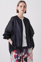 【ヒューエルミュージアム/hueLe Museum】の【hLM】シアーオーガンジーシャツジャケット ネイビー|ID:prp329100004576625