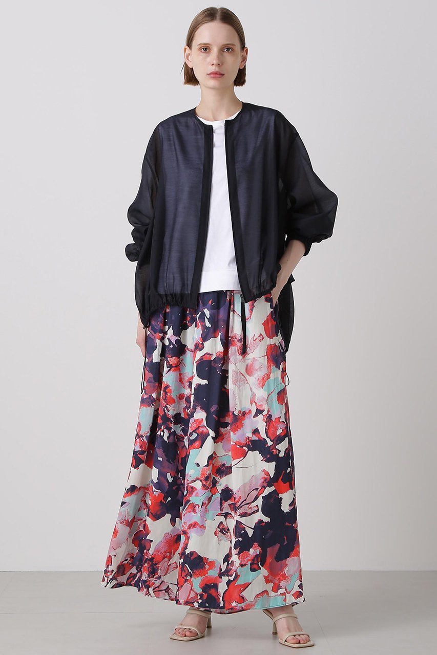 【ヒューエルミュージアム/hueLe Museum】の【hLM】シアーオーガンジーシャツジャケット 人気、トレンドファッション・服の通販 founy(ファニー) 　ファッション　Fashion　レディースファッション　Fashion for Women　アウター　Coat / Outerwear Collection　レディースジャケット・軽アウター　Jackets　オーガンジー　Organza Fabric　カーディガン　Cardigan, Knitwear　コンパクト　Compact, Small Size　ジップ　Zip, Zipper　ジャケット　Jacket, Outerwear　ドローストリング　Drawstring, Pull Cord　ブルゾン　Blouson, Bomber Jacket　エレガント 上品　Elegant　other-3|ID: prp329100004576625 ipo3291000000036922869