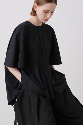 【ヒューエルミュージアム/hueLe Museum】の【hLM】タイプライターポンチョブラウス 人気、トレンドファッション・服の通販 founy(ファニー) ファッション Fashion レディースファッション Fashion for Women アウター Coat / Outerwear Collection ポンチョ・ケープコート Ponchos & Capes トップス・カットソー Cut & Sew Tops シャツ・ブラウス・オフィスカジュアル Elegant Blouses & Button-Ups サマー Summer, Summer Style ショート Short, Short Length シンプル Simple, Minimal スリーブ Sleeve, Long Sleeve / Short Sleeve ポンチョ Poncho, Cape Style 夏 Summer |ID:prp329100004576627