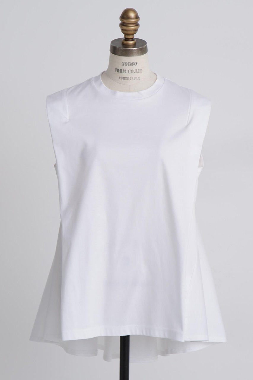 【ヒューエルミュージアム/hueLe Museum】の【STUMBLY】Back Peplum Jersey 人気、トレンドファッション・服の通販 founy(ファニー) 　ファッション　Fashion　レディースファッション　Fashion for Women　トップス・カットソー　Cut & Sew Tops　キャミソール&ノースリーブ　Camisoles & Sleeveless Tops　シャツ・ブラウス・オフィスカジュアル　Elegant Blouses & Button-Ups　ロングTシャツ・Tシャツ　Longline T-Shirts & Tees　カットソー・ベーシックTシャツ　Cut-and-Sewn Tops / Stretch Tees & Basics　キャミソール　Camisole, Spaghetti Strap Top　タンク　Tank Top, Sleeveless Top　ノースリーブ　Sleeveless, No-Sleeve　ペプラム　Peplum, Flared Hem　人気　Popular, Best Seller　夏　Summer　定番　Standard, Basic Item　other-2|ID: prp329100004576630 ipo3291000000032812092