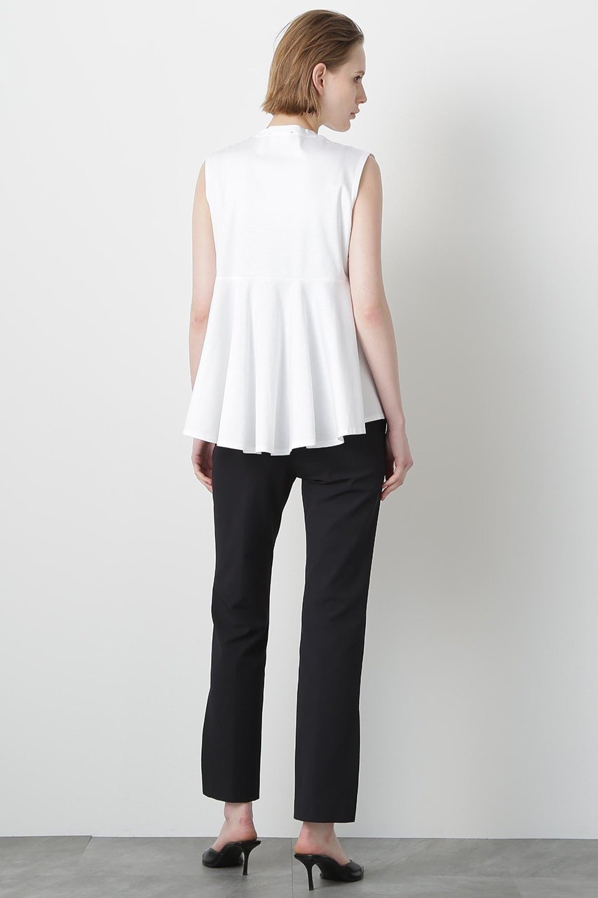 【ヒューエルミュージアム/hueLe Museum】の【STUMBLY】Back Peplum Jersey 人気、トレンドファッション・服の通販 founy(ファニー) 　ファッション　Fashion　レディースファッション　Fashion for Women　トップス・カットソー　Cut & Sew Tops　キャミソール&ノースリーブ　Camisoles & Sleeveless Tops　シャツ・ブラウス・オフィスカジュアル　Elegant Blouses & Button-Ups　ロングTシャツ・Tシャツ　Longline T-Shirts & Tees　カットソー・ベーシックTシャツ　Cut-and-Sewn Tops / Stretch Tees & Basics　キャミソール　Camisole, Spaghetti Strap Top　タンク　Tank Top, Sleeveless Top　ノースリーブ　Sleeveless, No-Sleeve　ペプラム　Peplum, Flared Hem　人気　Popular, Best Seller　夏　Summer　定番　Standard, Basic Item　other-5|ID: prp329100004576630 ipo3291000000032812095