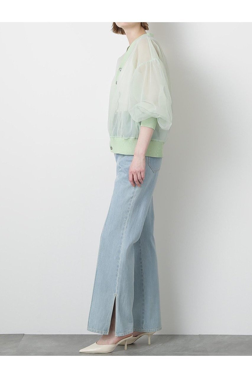 【ヒューエルミュージアム/hueLe Museum】の【STUMBLY】Tulle Organdy Cardigan Blouse 人気、トレンドファッション・服の通販 founy(ファニー) 　ファッション　Fashion　レディースファッション　WOMEN　トップス・カットソー　Tops/Tshirt　カーディガン　Cardigans　シャツ/ブラウス　Shirts/Blouses　オーガンジー　Organdy　カーディガン　Cardigan　ギャザー　Gather　シンプル　Simple　スリーブ　Sleeve　チュール　Tulle　ロング　Long　夏　Summer　NEW・新作・新着・新入荷　New Arrivals　春　Spring　S/S・春夏　Ss・Spring/Summer　other-3|ID: prp329100004576633 ipo3291000000032412625