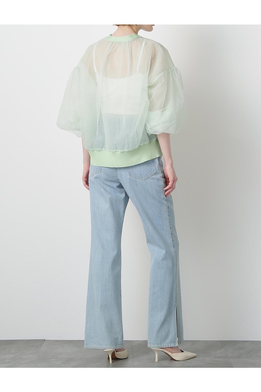 【ヒューエルミュージアム/hueLe Museum】の【STUMBLY】Tulle Organdy Cardigan Blouse 人気、トレンドファッション・服の通販 founy(ファニー) 　ファッション　Fashion　レディースファッション　WOMEN　トップス・カットソー　Tops/Tshirt　カーディガン　Cardigans　シャツ/ブラウス　Shirts/Blouses　オーガンジー　Organdy　カーディガン　Cardigan　ギャザー　Gather　シンプル　Simple　スリーブ　Sleeve　チュール　Tulle　ロング　Long　夏　Summer　NEW・新作・新着・新入荷　New Arrivals　春　Spring　S/S・春夏　Ss・Spring/Summer　other-4|ID: prp329100004576633 ipo3291000000032412626