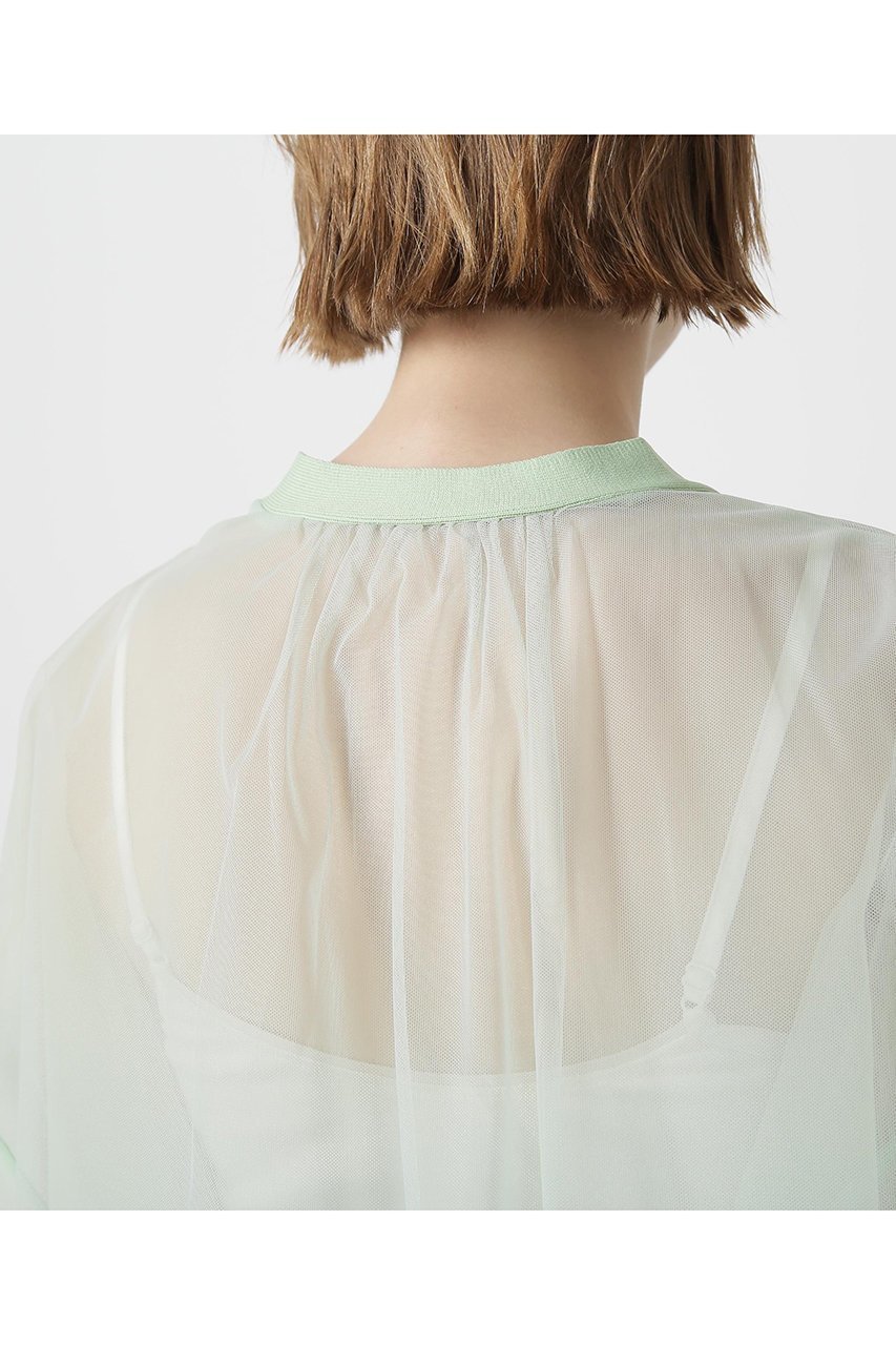 【ヒューエルミュージアム/hueLe Museum】の【STUMBLY】Tulle Organdy Cardigan Blouse 人気、トレンドファッション・服の通販 founy(ファニー) 　ファッション　Fashion　レディースファッション　WOMEN　トップス・カットソー　Tops/Tshirt　カーディガン　Cardigans　シャツ/ブラウス　Shirts/Blouses　オーガンジー　Organdy　カーディガン　Cardigan　ギャザー　Gather　シンプル　Simple　スリーブ　Sleeve　チュール　Tulle　ロング　Long　夏　Summer　NEW・新作・新着・新入荷　New Arrivals　春　Spring　S/S・春夏　Ss・Spring/Summer　other-8|ID: prp329100004576633 ipo3291000000032412632
