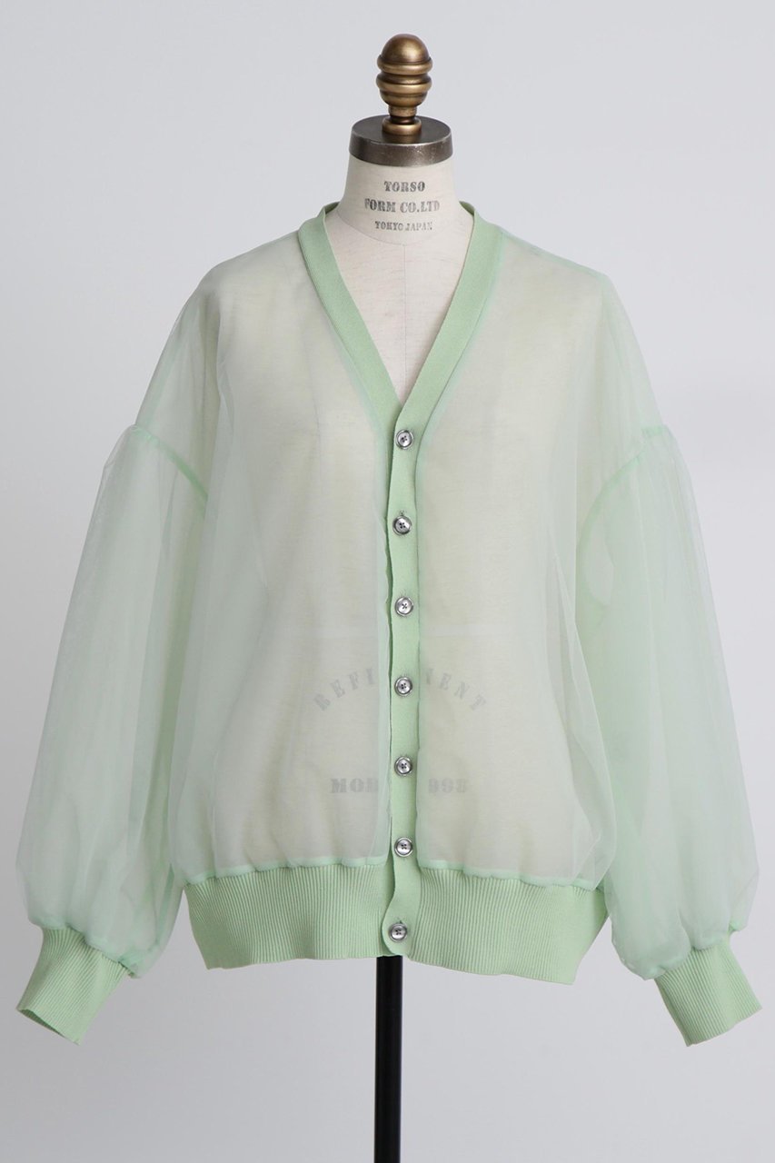 【ヒューエルミュージアム/hueLe Museum】の【STUMBLY】Tulle Organdy Cardigan Blouse 人気、トレンドファッション・服の通販 founy(ファニー) 　ファッション　Fashion　レディースファッション　Fashion for Women　トップス・カットソー　Cut & Sew Tops　カーディガン・羽織り　Layered Style Cardigans　シャツ・ブラウス・オフィスカジュアル　Elegant Blouses & Button-Ups　オーガンジー　Organza Fabric　カーディガン　Cardigan, Knitwear　ギャザー　Gathered, Ruffled　シンプル　Simple, Minimal　スリーブ　Sleeve, Long Sleeve / Short Sleeve　チュール　Tulip, Tulip Motif　ロング　Long, Long-Length　夏　Summer　春　Spring　S/S・春夏　SS, Spring/Summer, Warm Season　other-2|ID: prp329100004576633 ipo3291000000032812107